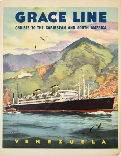 Grace Line — Cruises to the Caribbean and South America poster